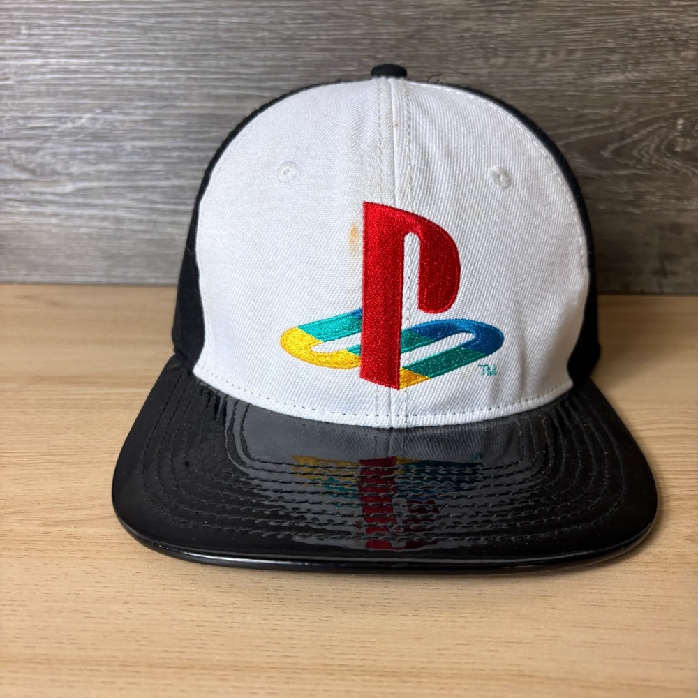 Playstation Hat Cap Snap Back Black Trucker Gaming Adjustable